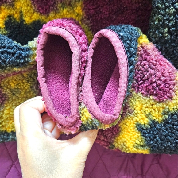 JOYLAB Multi-color Tie Dye Effect Full Zip-up Fleece Hooded Women's Jcket Medium - Picture 7 of 11